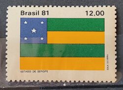 C 1235 Selo Bandeira Estados do Brasil Sergipe 1981 1