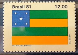 C 1235 Selo Bandeira Estados do Brasil Sergipe 1981 2
