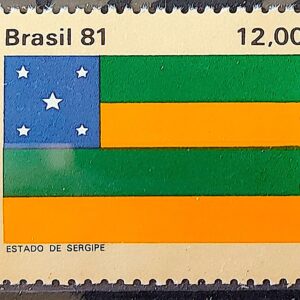 C 1235 Selo Bandeira Estados do Brasil Sergipe 1981 2