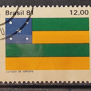 C 1235 Selo Bandeira Estados do Brasil Sergipe 1981 Circulado 2