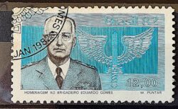 C 1243 Selo Brigadeiro Eduardo Gomes Militar 1982 Circulado 2