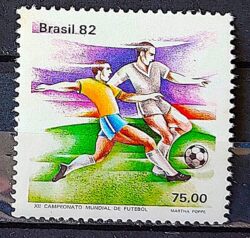 C 1245 Selo Copa do Mundo de Futebol Espanha 1982 1