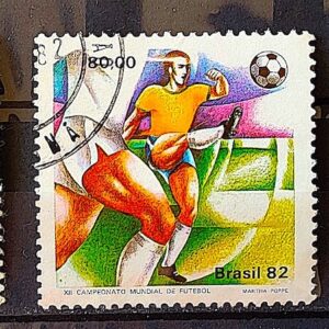 C 1245 Selo Copa do Mundo de Futebol Espanha 1982 Serie Completa Circulado 1