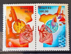 C 1248 Selo Centenario Bacilo de Koch Tuberculose Saude 1982