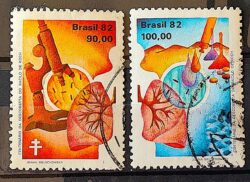 C 1248 Selo Centenario Bacilo de Koch Tuberculose Saude 1982 Circulado 10