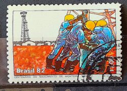 C 1253 Selo Monteiro Lobato Petroleo Energia Economia 1982 Circulado 1