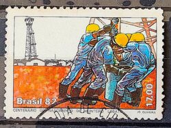 C 1253 Selo Monteiro Lobato Petroleo Energia Economia 1982 Circulado 2