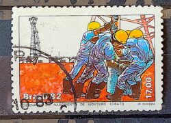 C 1253 Selo Monteiro Lobato Petroleo Energia Economia 1982 Circulado 5