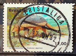 C 1261 Selo Fauna Brasileira Tatu Canastra 1982 Circulado 1