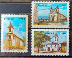 C 1266 Selo Turismo Barroco Mineiro Igreja Religiao 1982 Serie Completa
