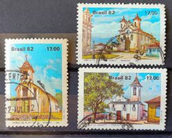 C 1266 Selo Turismo Barroco Mineiro Igreja Religiao 1982 Serie Completa Circulado 1