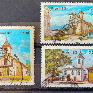 C 1266 Selo Turismo Barroco Mineiro Igreja Religiao 1982 Serie Completa Circulado 1