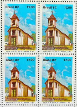 C 1266 Selo Turismo Barroco Mineiro Igreja Religiao N S do O 1982 Quadra
