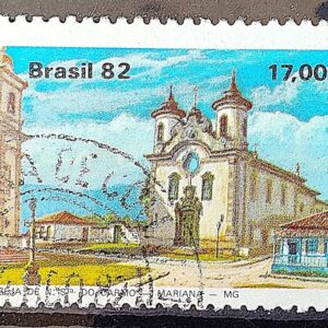 C 1267 Selo Turismo Barroco Mineiro Igreja Religiao N S do Carmo 1982 Circulado 1