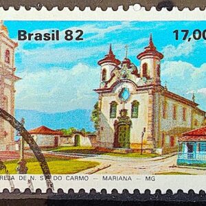 C 1267 Selo Turismo Barroco Mineiro Igreja Religiao N S do Carmo 1982 Circulado 2