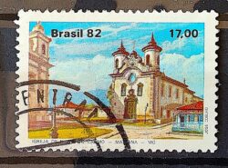 C 1267 Selo Turismo Barroco Mineiro Igreja Religiao N S do Carmo 1982 Circulado 3