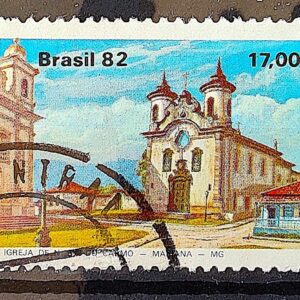 C 1267 Selo Turismo Barroco Mineiro Igreja Religiao N S do Carmo 1982 Circulado 3