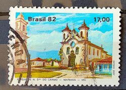 C 1267 Selo Turismo Barroco Mineiro Igreja Religiao N S do Carmo 1982 Circulado 4