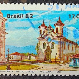 C 1267 Selo Turismo Barroco Mineiro Igreja Religiao N S do Carmo 1982 Circulado 6