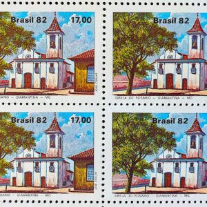 C 1268 Selo Turismo Barroco Mineiro Igreja Religiao Rosario 1982 Quadra