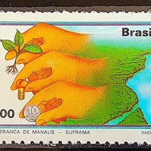 C 1271 Selo Zona Franca de Manaus Suframa Mao Economia 1982