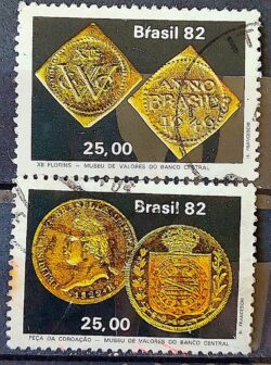 C 1277 Selo Numismatica Banco Central Economia 1982 Circulado 3