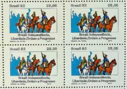 C 1279 Selo Semana da Patria Cavalo 1982 Quadra