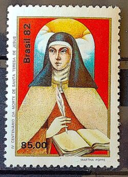 C 1280 Selo 4 Centenario Santa Teresa de Jesus Religiao 1982