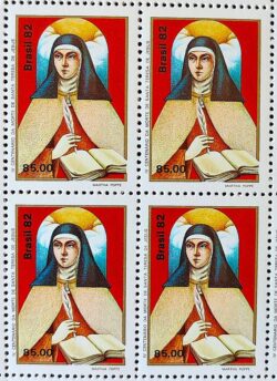 C 1280 Selo 4 Centenario Santa Teresa de Jesus Religiao 1982 Quadra