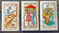 C 1281 Selo Lubrapex Musica Fandango 1982 Serie Completa