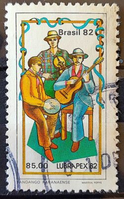 C 1283 Selo Lubrapex Musica Fandango 1982 Circulado 2