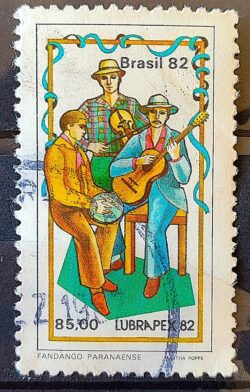 C 1283 Selo Lubrapex Musica Fandango 1982 Circulado 3