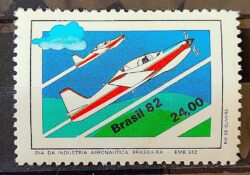C 1287 Selo Dia da Industria Aeronautica Aviao 1982
