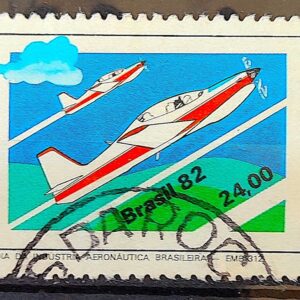 C 1287 Selo Dia da Industria Aeronautica Aviao 1982 Circulado 1