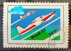 C 1287 Selo Dia da Industria Aeronautica Aviao 1982 Circulado 2