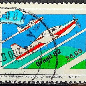 C 1287 Selo Dia da Industria Aeronautica Aviao 1982 Circulado 4