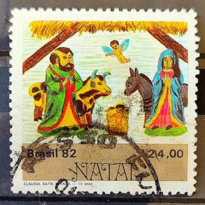 C 1290 Selo Natal Religiao 1982 Circulado 3