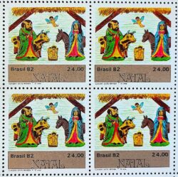 C 1290 Selo Natal Religiao 1982 Serie Completa Quadra