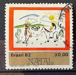 C 1292 Selo Natal Religiao 1982 Circulado 2