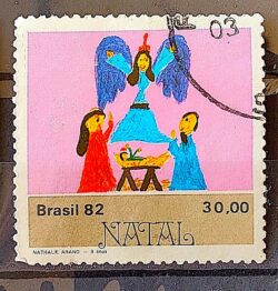 C 1293 Selo Natal Religiao 1982 Circulado 2
