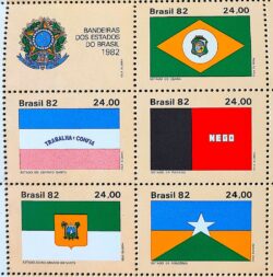 C 1294 Selo Bandeira Estados do Brasil Ceara 1982 Serie Completa