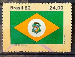 C 1294 Selo Bandeira Estados do Brasil Ceara 1982 Circulado 1