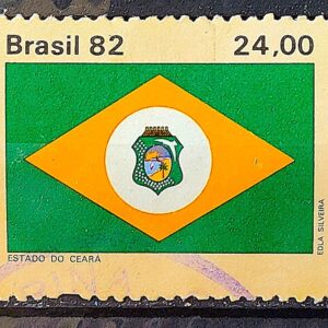 C 1294 Selo Bandeira Estados do Brasil Ceara 1982 Circulado 1