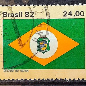C 1294 Selo Bandeira Estados do Brasil Ceara 1982 Circulado 2