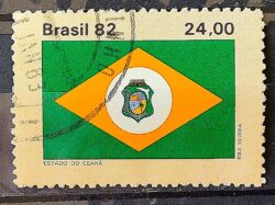 C 1294 Selo Bandeira Estados do Brasil Ceara 1982 Circulado 3