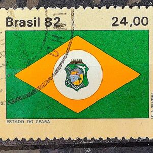 C 1294 Selo Bandeira Estados do Brasil Ceara 1982 Circulado 3