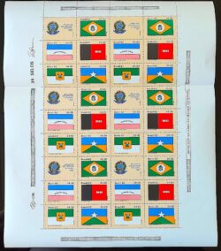 C 1294 Selo Bandeira Estados do Brasil Ceara 1982 Folha