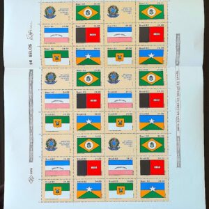 C 1294 Selo Bandeira Estados do Brasil Ceara 1982 Folha