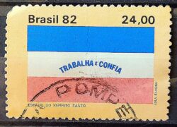 C 1295 Selo Bandeira Estados do Brasil Espirito Santo 1982 Circulado 1