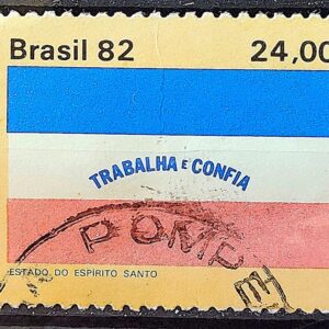 C 1295 Selo Bandeira Estados do Brasil Espirito Santo 1982 Circulado 1